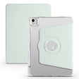 For iPad Air 11 2024 Clear Acrylic 360 Rotation Detachable Leather Tablet Case(Light Green) - iPad Air 11 2024 Cases by PMC TechLife | Online Shopping South Africa | PMC TechLife | Buy Now Pay Later Mobicred
