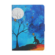For Amazon Kindle Fire Max 11 Colored Drawing Smart Leather Tablet Case(Moonlight Cat)