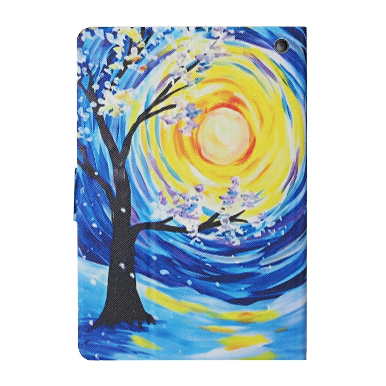 For Amazon Kindle Fire Max 11 Colored Drawing Smart Leather Tablet Case(Starry Sky Tree)