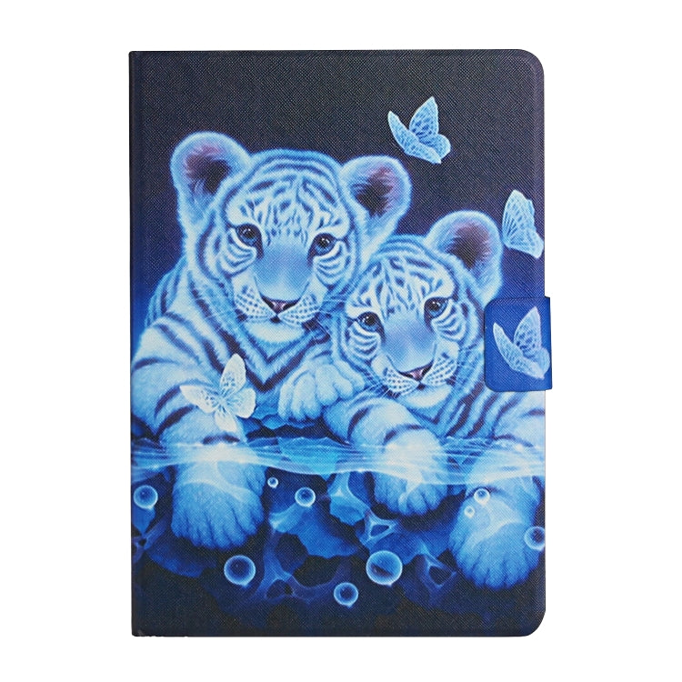 For Amazon Kindle Fire Max 11 Colored Drawing Smart Leather Tablet Case(Tiger)