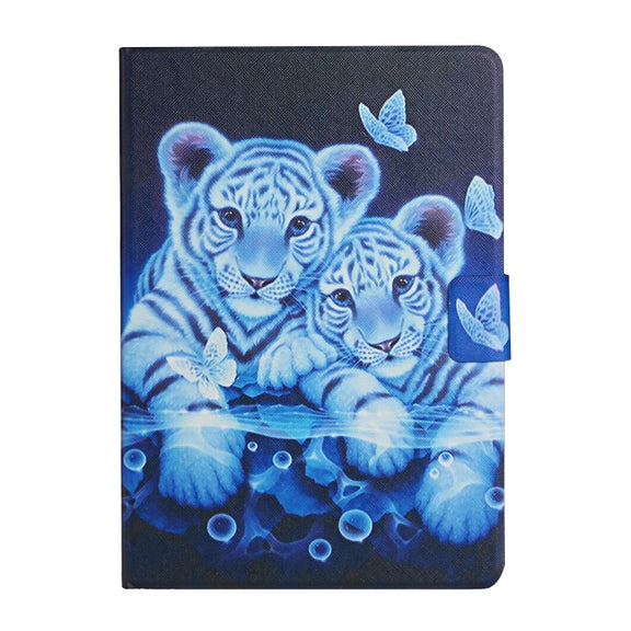 For Amazon Kindle Fire Max 11 Colored Drawing Smart Leather Tablet Case(Tiger)