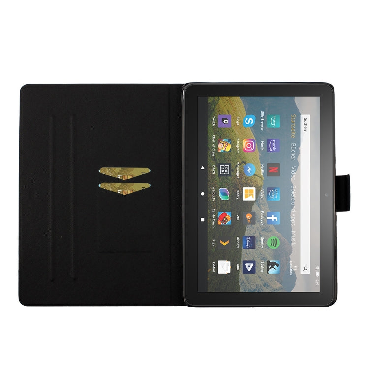 For Amazon Kindle Fire Max 11 Colored Drawing Smart Leather Tablet Case(Tiger)