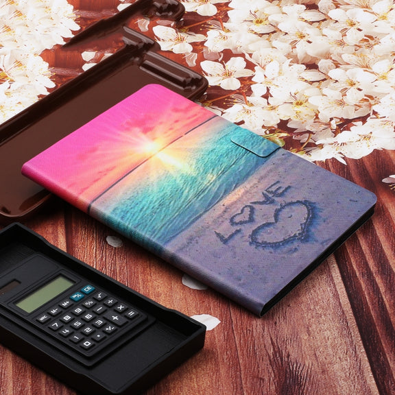 For Amazon Kindle Fire Max 11 Colored Drawing Smart Leather Tablet Case(Sunrise)