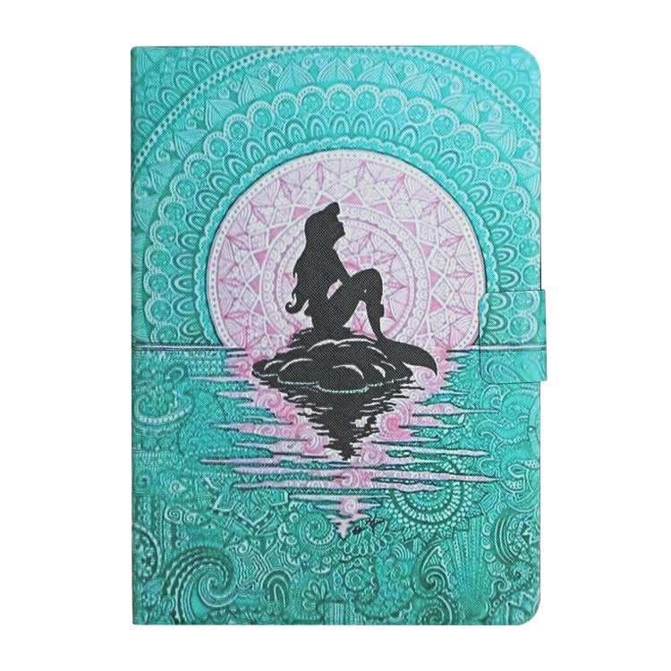 For Amazon Kindle Fire Max 11 Colored Drawing Smart Leather Tablet Case(Mermaid)