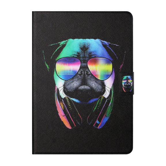 For Amazon Kindle Fire Max 11 Colored Drawing Smart Leather Tablet Case(Eye Dog)