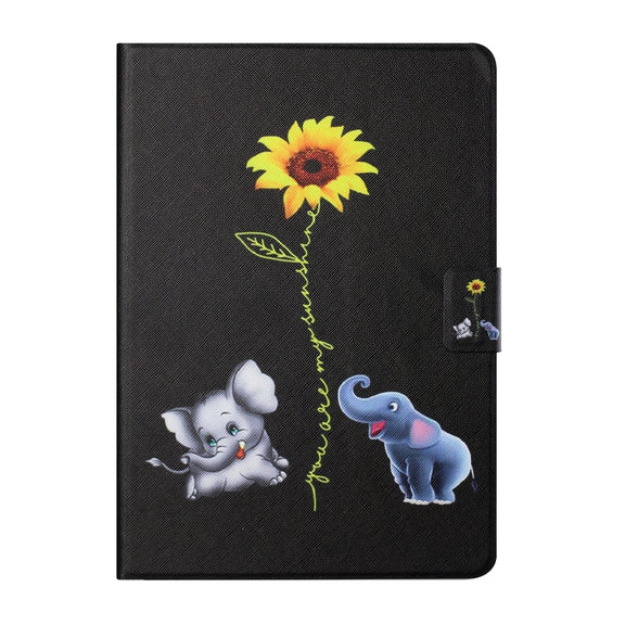 For Amazon Kindle Fire Max 11 Colored Drawing Smart Leather Tablet Case(Elephants)