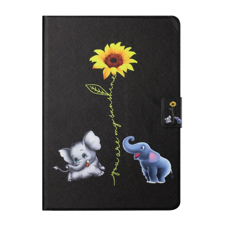 For Amazon Kindle Fire Max 11 Colored Drawing Smart Leather Tablet Case(Elephants)