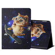 For Amazon Kindle Fire Max 11 Colored Drawing Smart Leather Tablet Case(Skateboard Cat) - Amazon by PMC TechLife | Online Shopping South Africa | PMC TechLife | Buy Now Pay Later Mobicred