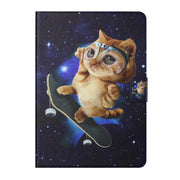 For Amazon Kindle Fire Max 11 Colored Drawing Smart Leather Tablet Case(Skateboard Cat)