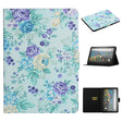 For Amazon Kindle Fire Max 11 Colored Drawing Flower Smart Leather Tablet Case(Purple Flower) - Amazon by PMC TechLife | Online Shopping South Africa | PMC TechLife | Buy Now Pay Later Mobicred