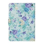 For Amazon Kindle Fire Max 11 Colored Drawing Flower Smart Leather Tablet Case(Purple Flower)