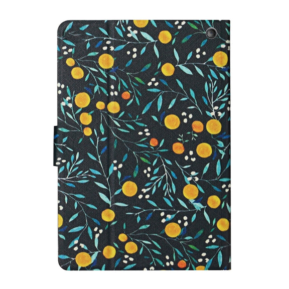 For Amazon Kindle Fire Max 11 Colored Drawing Flower Smart Leather Tablet Case(Yellow Fruit)