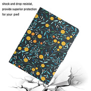 For Amazon Kindle Fire Max 11 Colored Drawing Flower Smart Leather Tablet Case(Yellow Fruit)