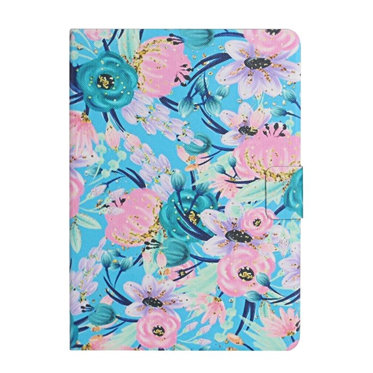 For Amazon Kindle Fire Max 11 Colored Drawing Flower Smart Leather Tablet Case(Pink Flower)