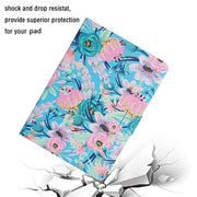 For Amazon Kindle Fire Max 11 Colored Drawing Flower Smart Leather Tablet Case(Pink Flower)