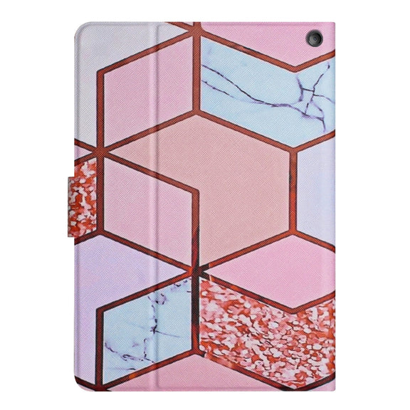 For Amazon Kindle Fire Max 11 Colored Drawing Marble Smart Leather Tablet Case(Splicing Marble)