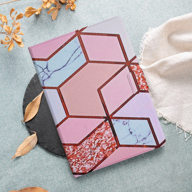 For Amazon Kindle Fire Max 11 Colored Drawing Marble Smart Leather Tablet Case(Splicing Marble)
