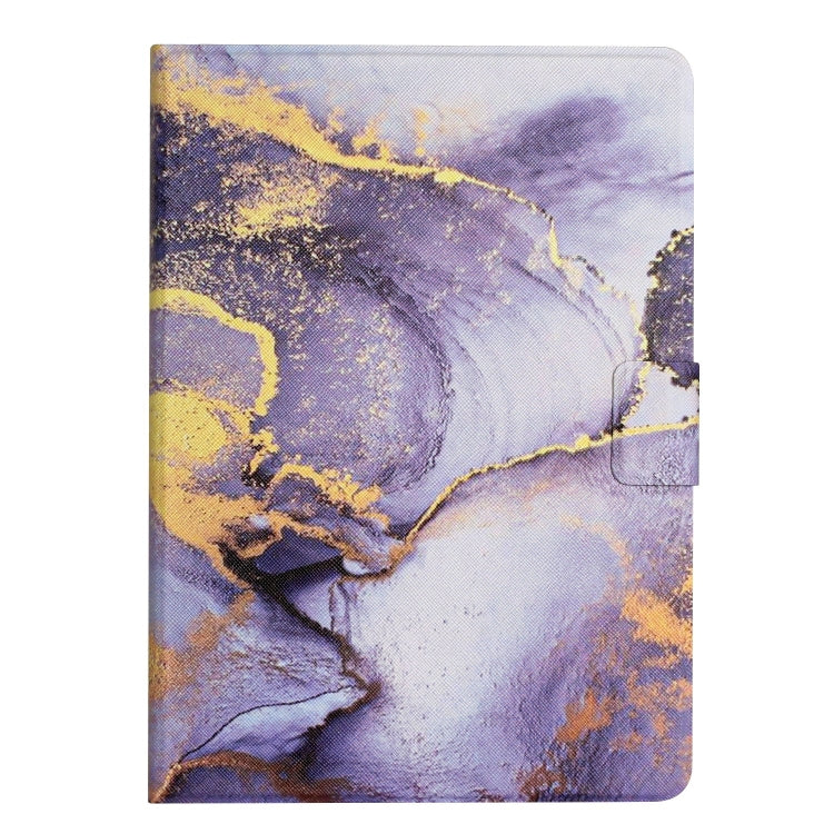 For Amazon Kindle Fire Max 11 Colored Drawing Marble Smart Leather Tablet Case(Purple Marble)