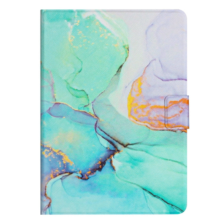 For Amazon Kindle Fire Max 11 Colored Drawing Marble Smart Leather Tablet Case(Green Marble)