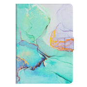 For Amazon Kindle Fire Max 11 Colored Drawing Marble Smart Leather Tablet Case(Green Marble)