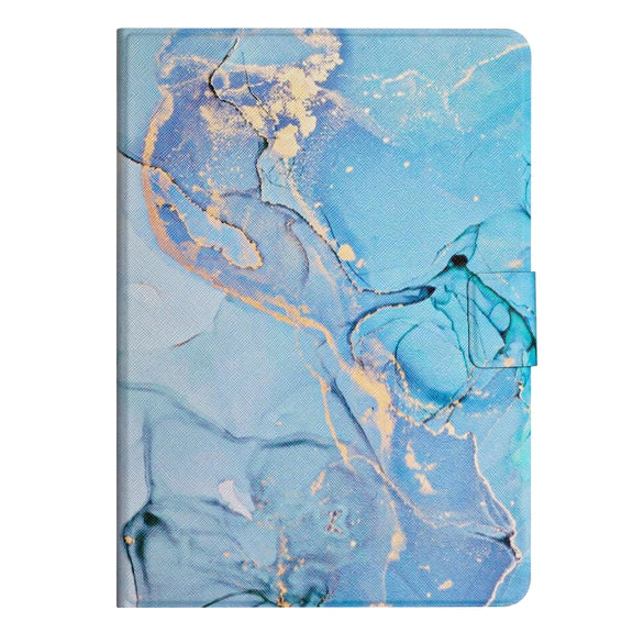 For Amazon Kindle Fire Max 11 Colored Drawing Marble Smart Leather Tablet Case(Blue Marble)