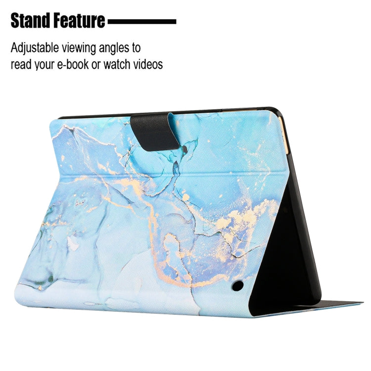 For Amazon Kindle Fire Max 11 Colored Drawing Marble Smart Leather Tablet Case(Blue Marble)