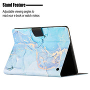 For Amazon Kindle Fire Max 11 Colored Drawing Marble Smart Leather Tablet Case(Blue Marble)