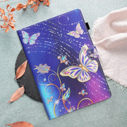 For Amazon Kindle Fire Max 11 Coloured Drawing Stitching Smart Leather Tablet Case(Butterfly)