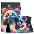 For Amazon Kindle Fire Max 11 Coloured Drawing Stitching Smart Leather Tablet Case(Panda) - Amazon by PMC TechLife | Online Shopping South Africa | PMC TechLife | Buy Now Pay Later Mobicred