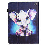 For Amazon Kindle Fire Max 11 Coloured Drawing Stitching Smart Leather Tablet Case(Elephant)