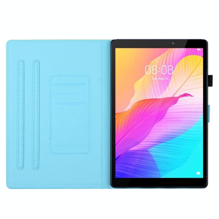 For Amazon Kindle Fire Max 11 Coloured Drawing Stitching Smart Leather Tablet Case(Rabbit)