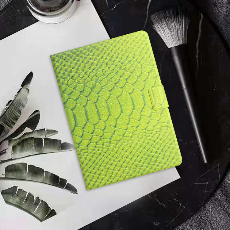 For Amazon Kindle Fire Max 11 Crocodile Texture Smart Leather Tablet Case(Green)
