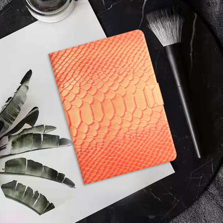 For Amazon Kindle Fire Max 11 Crocodile Texture Smart Leather Tablet Case(Orange)