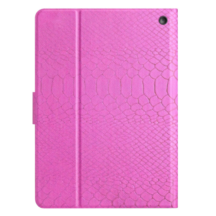 For Amazon Kindle Fire Max 11 Crocodile Texture Smart Leather Tablet Case(Rose Red)