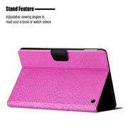 For Amazon Kindle Fire Max 11 Crocodile Texture Smart Leather Tablet Case(Rose Red)