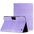 For Amazon Kindle Fire Max 11 Crocodile Texture Smart Leather Tablet Case(Purple) - Amazon by PMC TechLife | Online Shopping South Africa | PMC TechLife | Buy Now Pay Later Mobicred