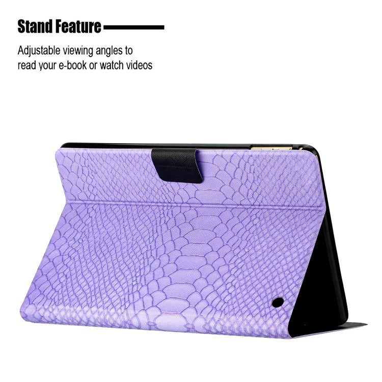 For Amazon Kindle Fire Max 11 Crocodile Texture Smart Leather Tablet Case(Purple)