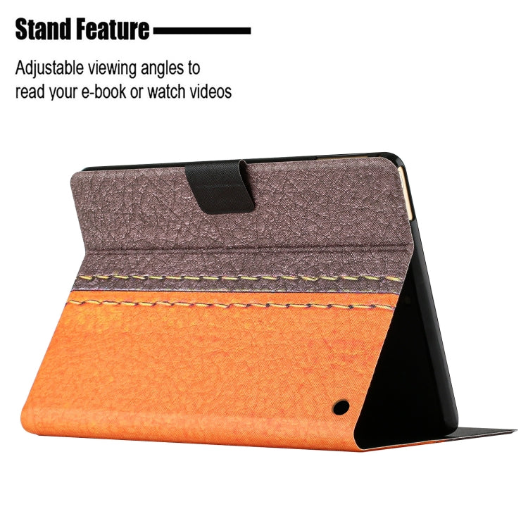 For Amazon Kindle Fire Max 11 Solid Color Stitching Smart Leather Tablet Case(Orange)