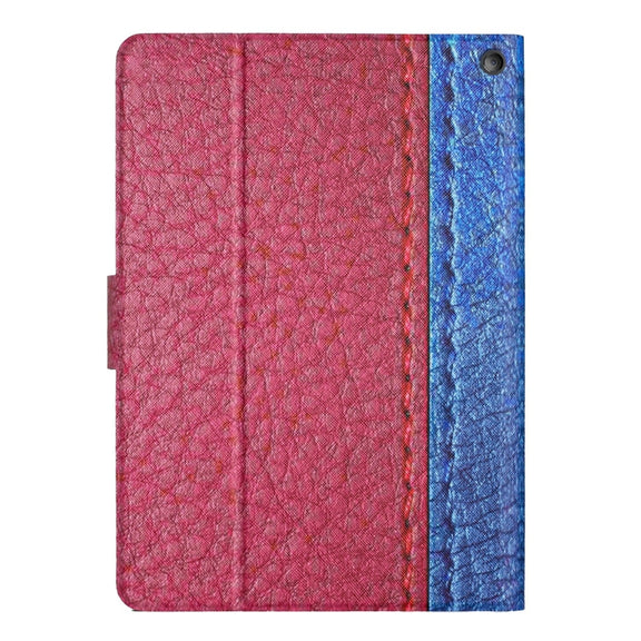 For Amazon Kindle Fire Max 11 Solid Color Stitching Smart Leather Tablet Case(Rose Red)