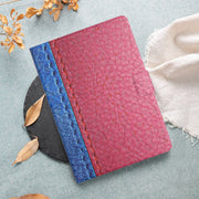 For Amazon Kindle Fire Max 11 Solid Color Stitching Smart Leather Tablet Case(Rose Red)