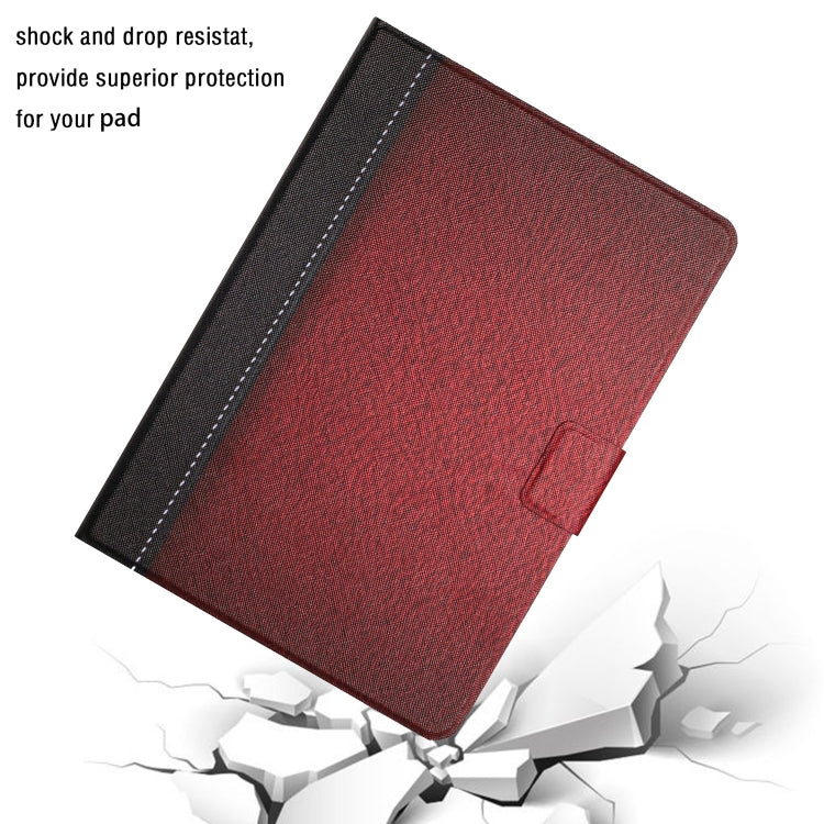 For Amazon Kindle Fire Max 11 Solid Color Stitching Smart Leather Tablet Case(Red)