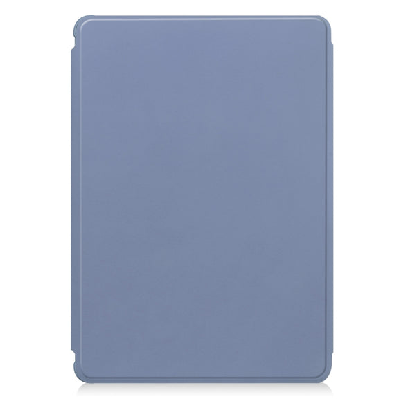 For Samsung Galaxy Tab S9 FE+ / S10+ 360 Rotation Transparent Smart Leather Case with Keyboard(Lavender)