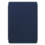 For Samsung Galaxy Tab S9 FE+ 360 Rotation Transparent Smart Leather Case with Keyboard(Dark Blue)