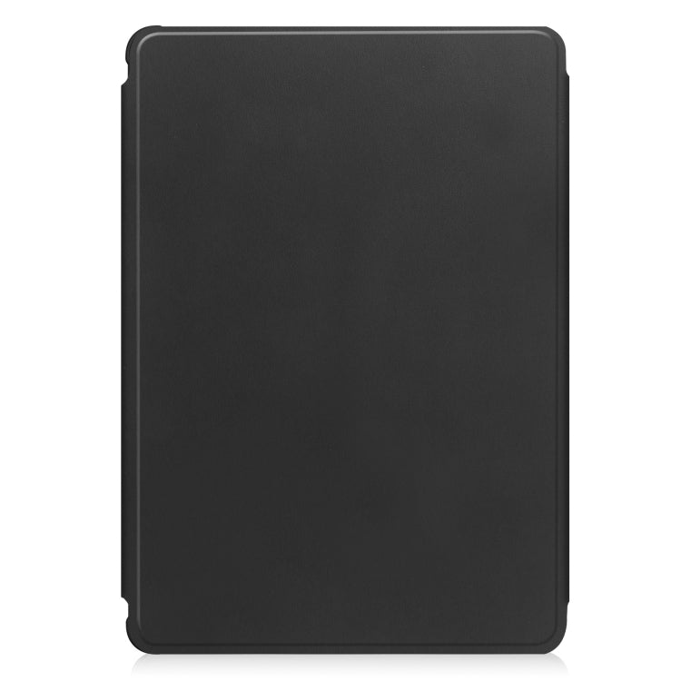 For Samsung Galaxy Tab A9+ 360 Rotation Transparent Smart Leather Case with Keyboard(Black)