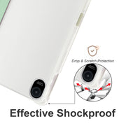 For Honor Pad 8 3-folding Transparent TPU Smart Leather Tablet Case(Matcha Green)