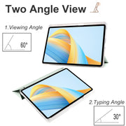 For Honor Pad V8 Pro 3-folding Transparent TPU Smart Leather Tablet Case(Light Green)