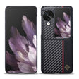 For OPPO Find N3 Flip LC.IMEEKE 3 in 1 Carbon Fiber Texture Shockproof Phone Case(Black) - OPPO Cases by LC.IMEEKE | Online Shopping South Africa | PMC TechLife | Buy Now Pay Later Mobicred