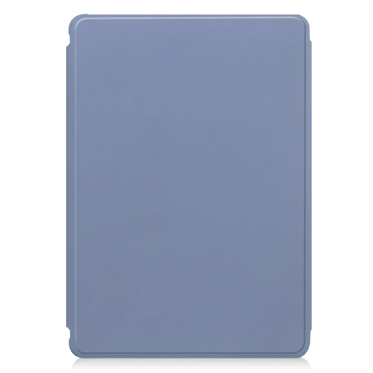 For Samsung Galaxy Tab S9 360 Rotation Transparent Smart Leather Case(Lavender)