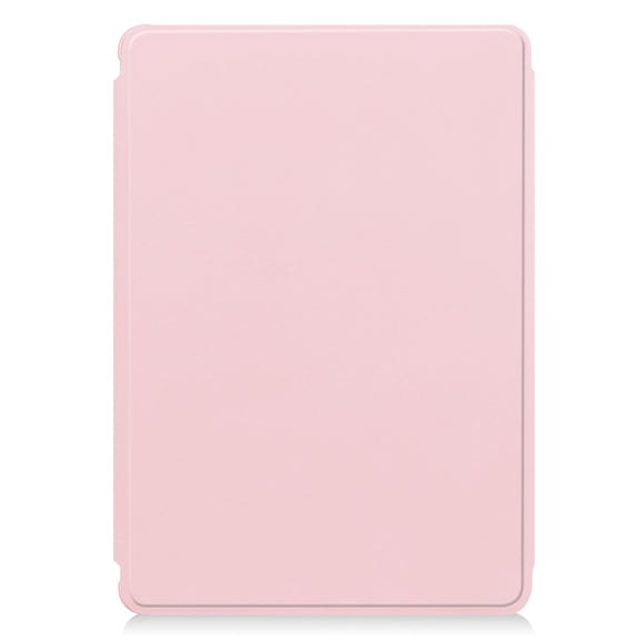 For Samsung Galaxy Tab S9 360 Rotation Transparent Smart Leather Case(Pink)