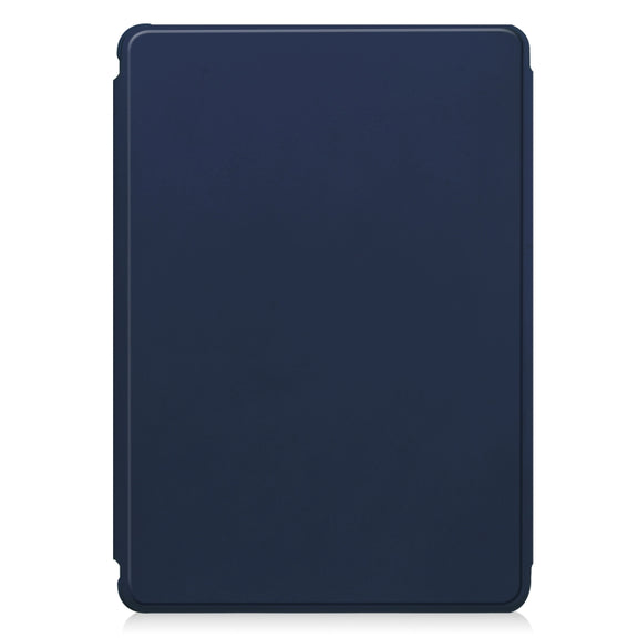 For Samsung Galaxy Tab S9 360 Rotation Transparent Smart Leather Case(Dark Blue)